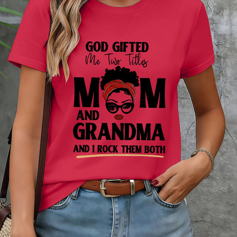 Women's T-shirt with a Printed Silhouette of a Woman.