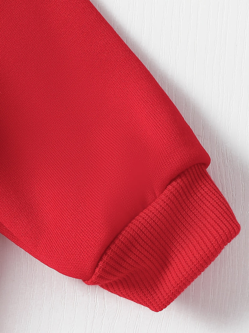 Boys' Autumn/Winter Casual English Letter Graphic Fist Bump.