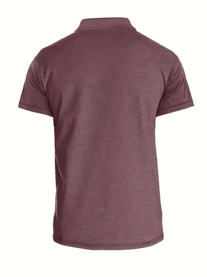 Men's Plaid Collar Pocket T-shirt.