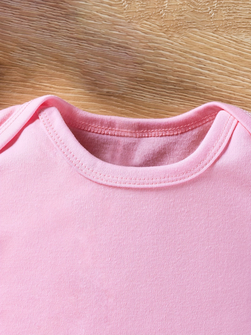 PFCTX5050 Girls' and Boys' Triangle Bodysuit Daddy + Me Series Letter Print.