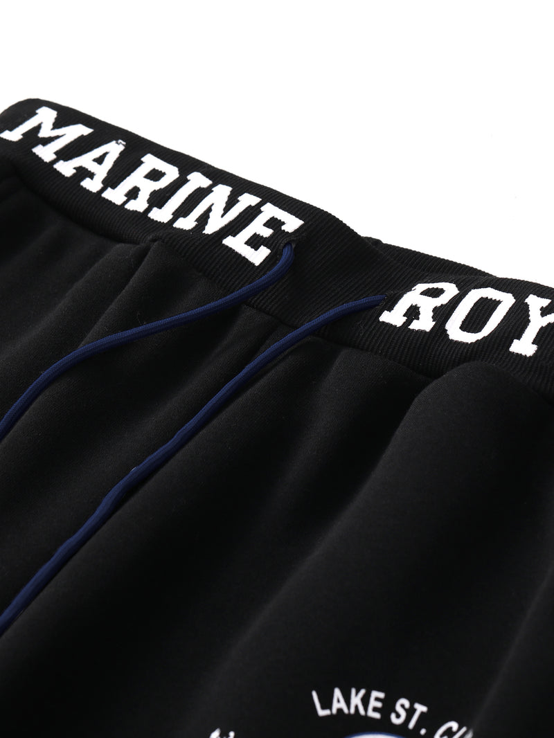 Men's Hooded Letter Print Hoodie Sports Running 2pcs Hoodie Casual Suit.