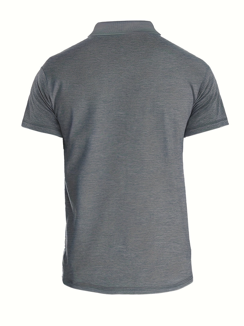 Men's Plaid Collar Pocket T-shirt.