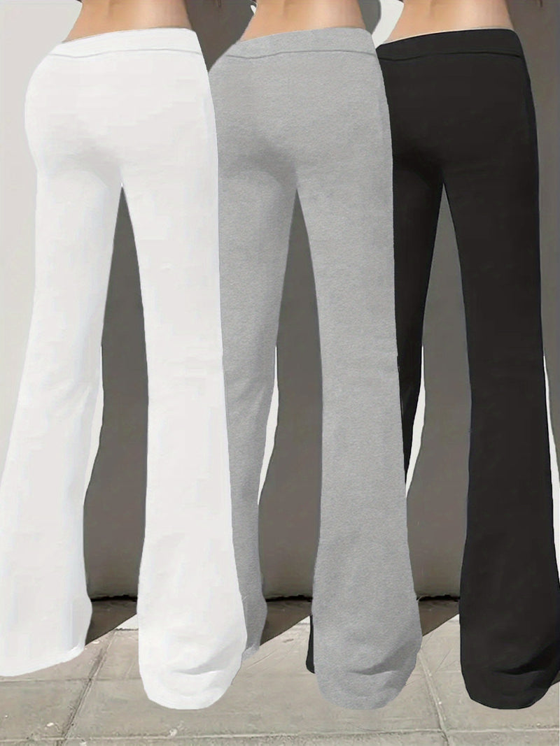 European and American Women's Fashion Flared Straight-Leg Pants.