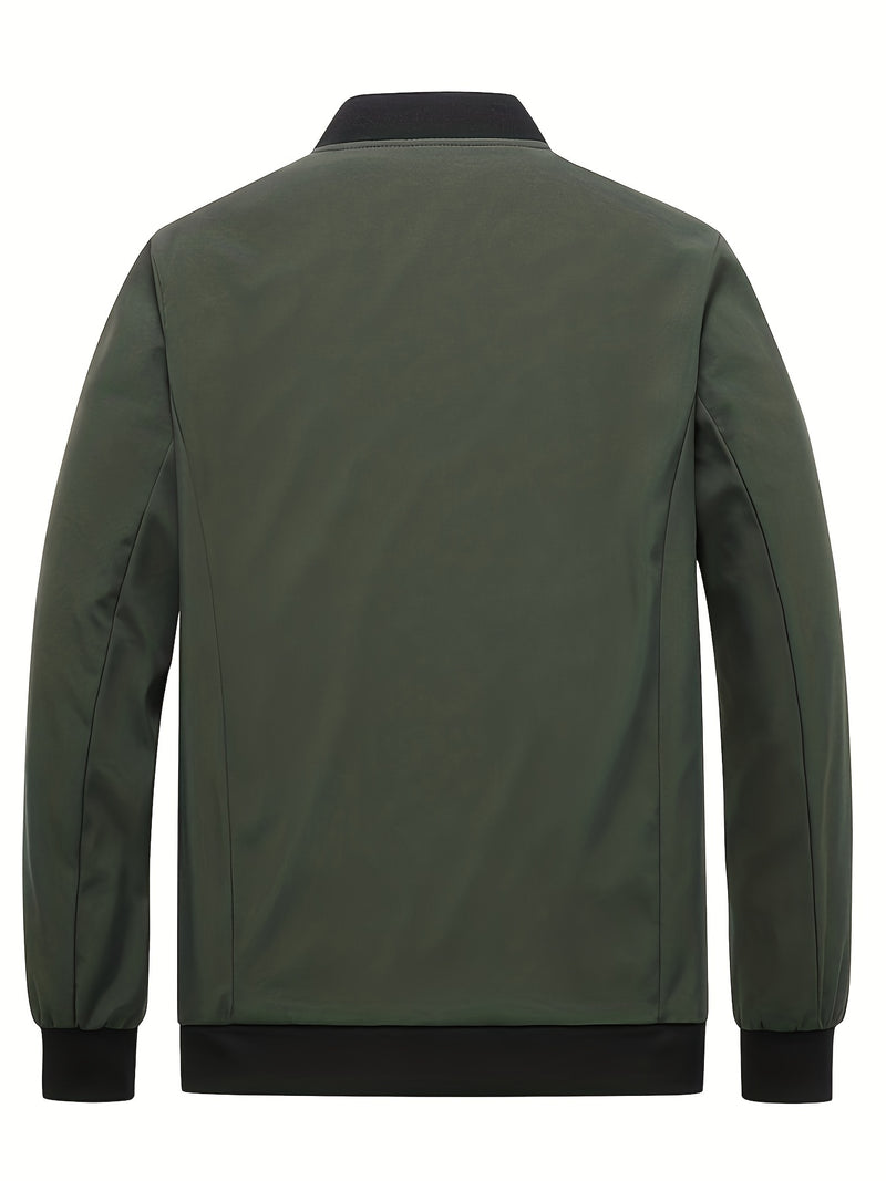 Men'S Casual Versatile Jacket for Young Adults, Stylish Baseball Coat.