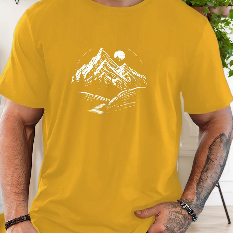 Men's Casual Crew Neck Short Sleeve T-Shirt.