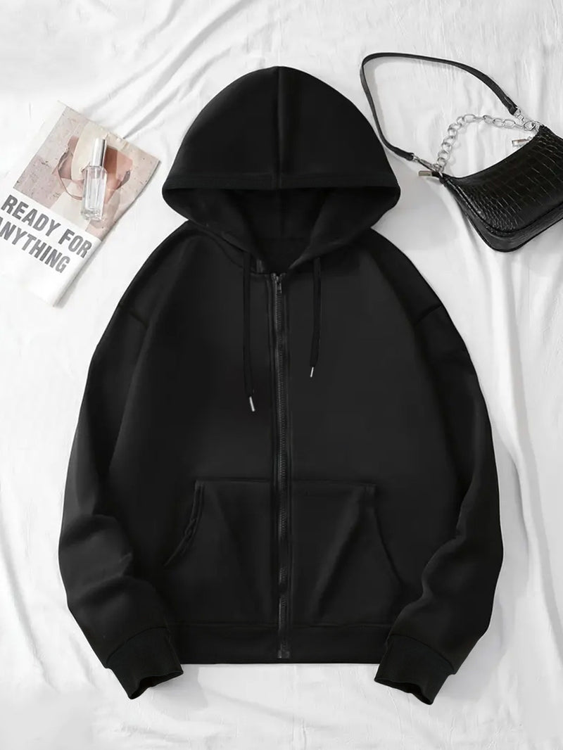 Hooded Sweatshirt with Angel and Demon Print.