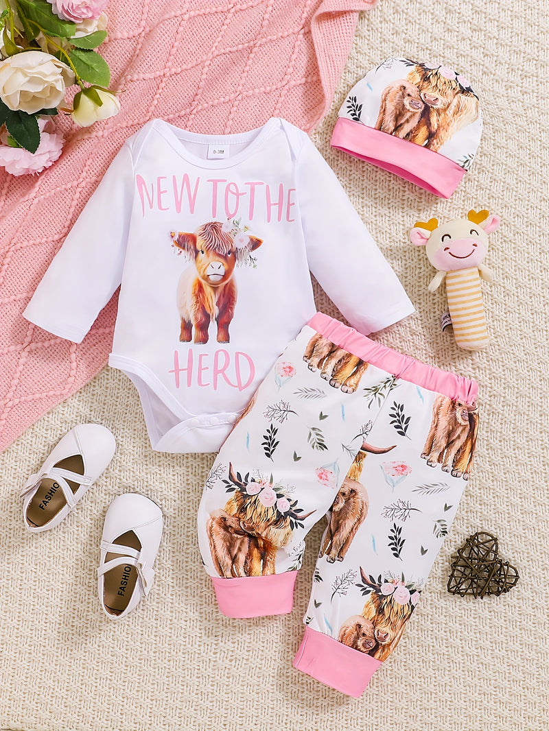 New to the Herd Newborn Boy Girl Bodysuit.