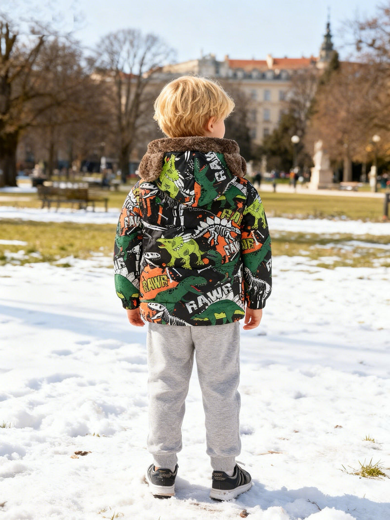 Boys Dinosaur Adventure Hooded Jacket.