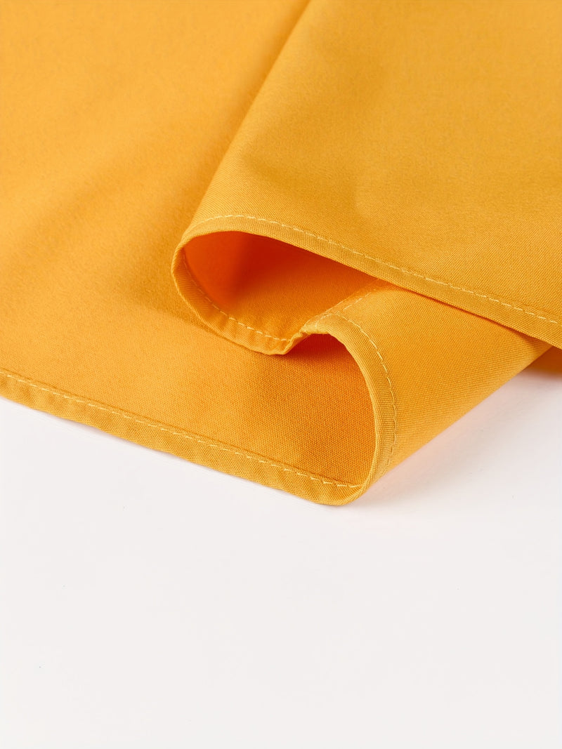 Two-Piece Set of Men's Solid Color Elastic Shirts.