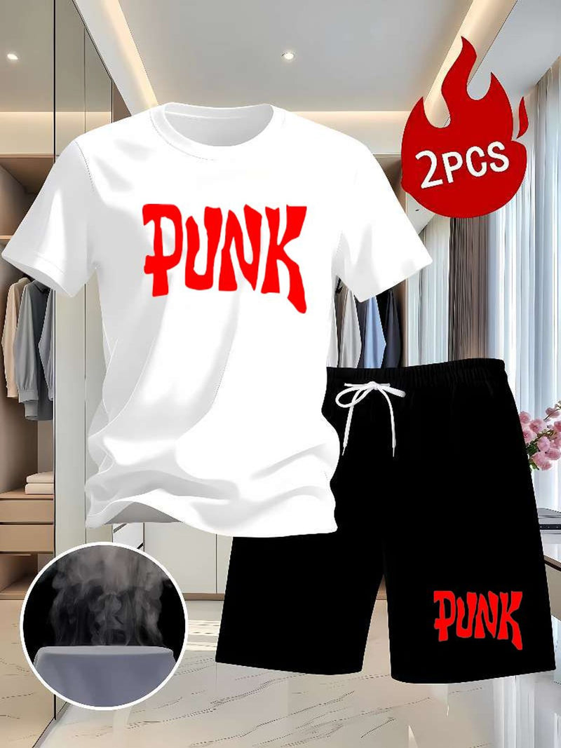 2pcs Summer Outfit for Men/Women, Soft Fabric Material.