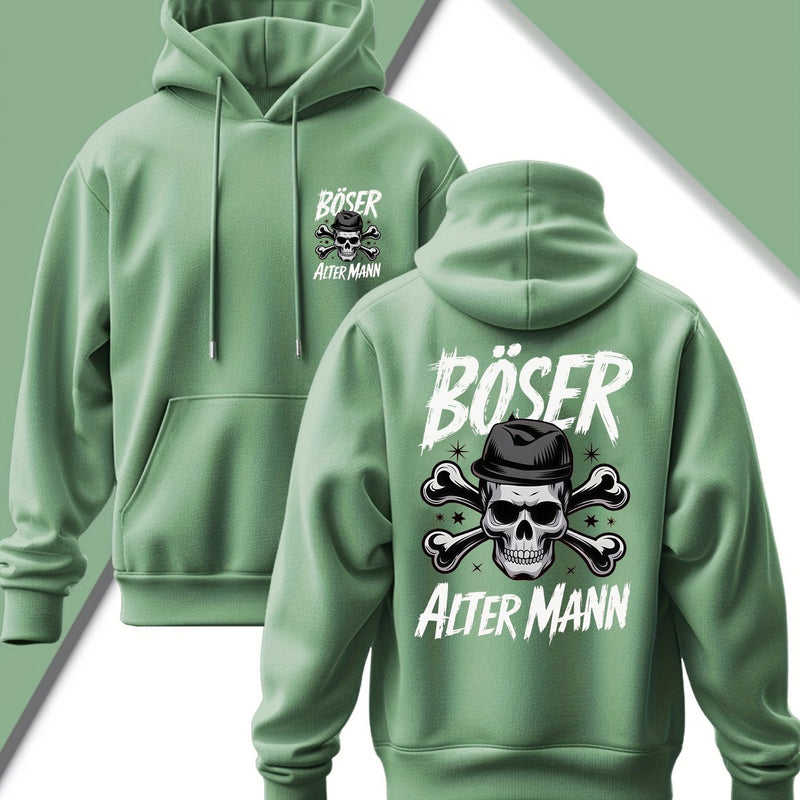 Men's Edgy Gothic Hooded Sweatshirt.