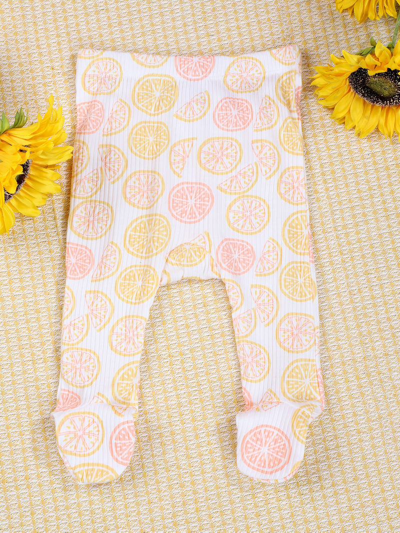 5pcs Baby Girl'S Floral Print Long Socks - Soft Cotton Ribbed Baby Pantyhose.