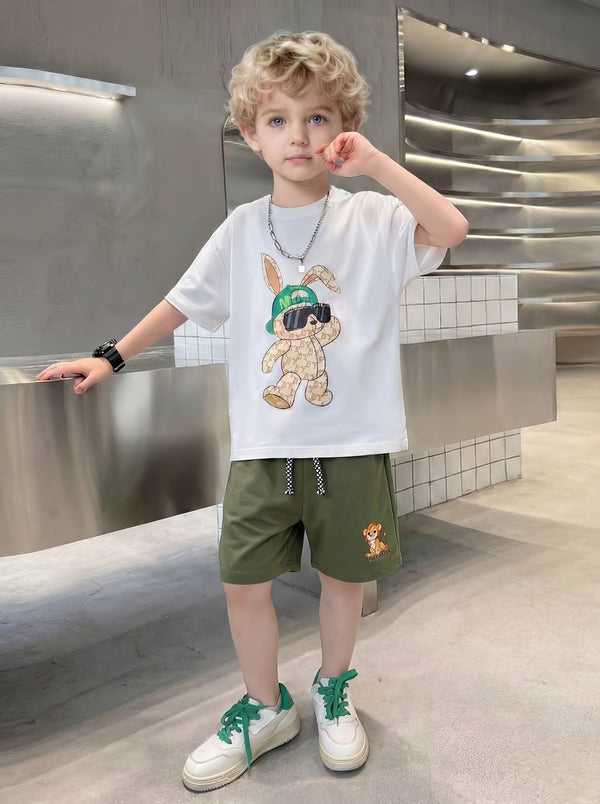 Boys Lion Print Shorts Three-Pack, Perfect for Outdoor.