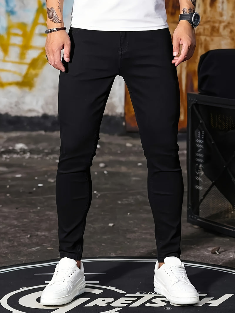 Fashionable Casual Men's Jeans in Black And Blue.