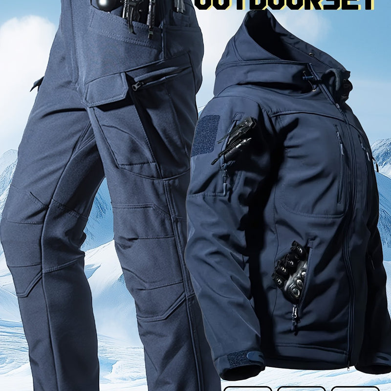 Men'S Two-Piece Set, Autumn And Winter Outdoor Windproof.