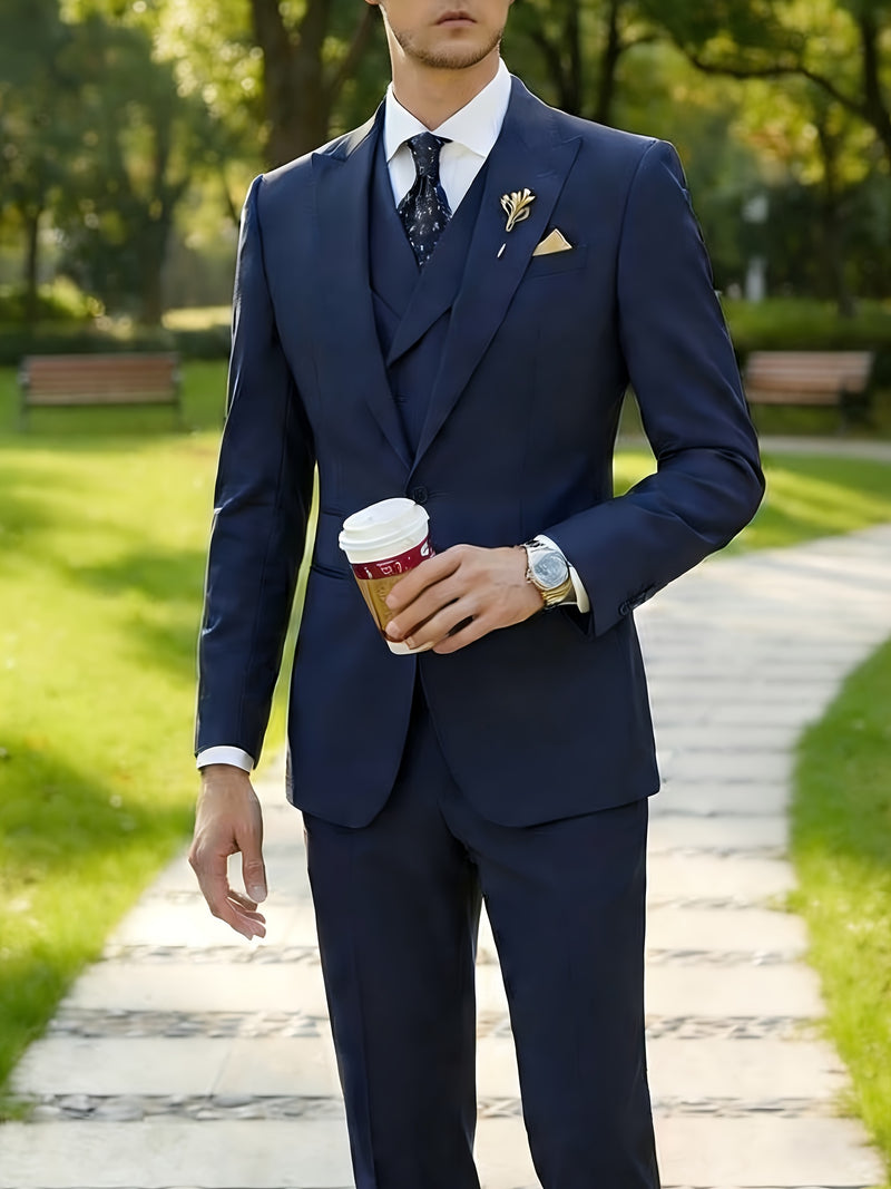 Men's Premium Dark Grey Suit Set.