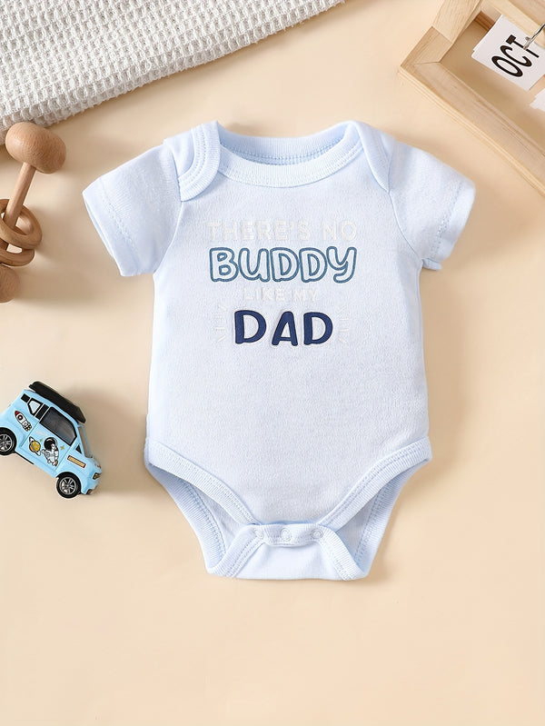 3pcs Newborn Baby Boy Romper Set, Soft, Breathable, and Comfortable.