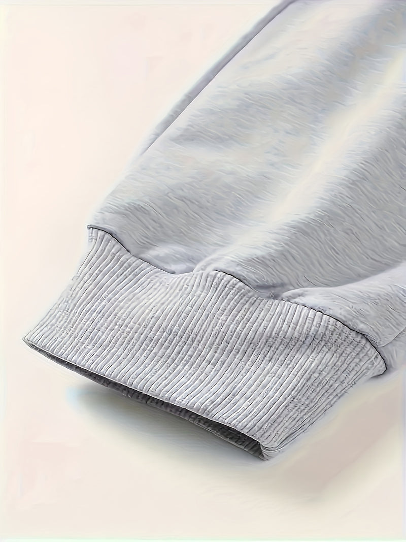 A Pair of Men's Casual Mid-Waist Sports Pants.