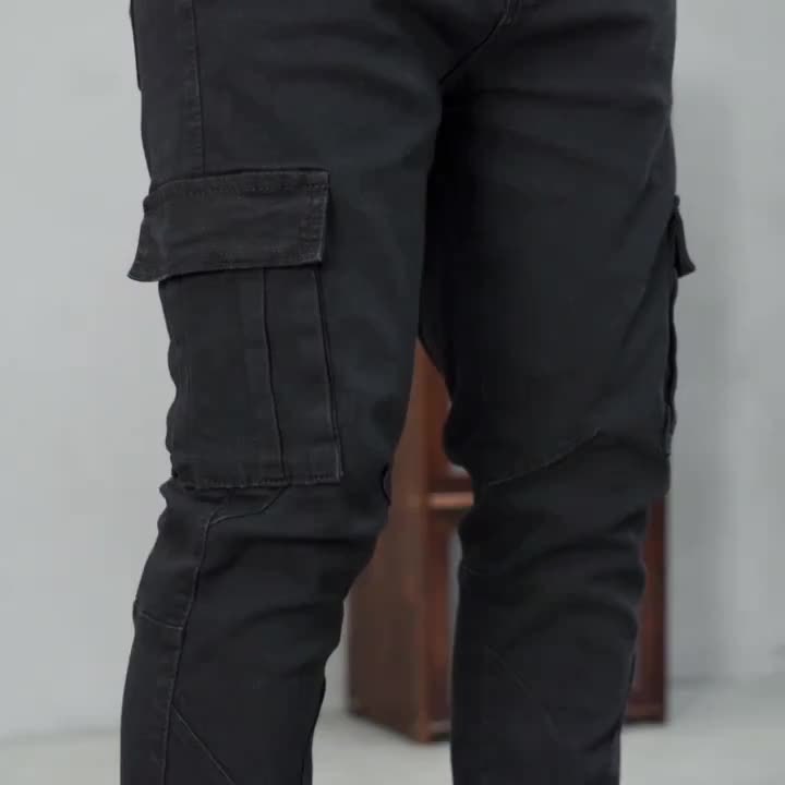 Men's Trendy Casual Long Pants with Multiple Pockets.