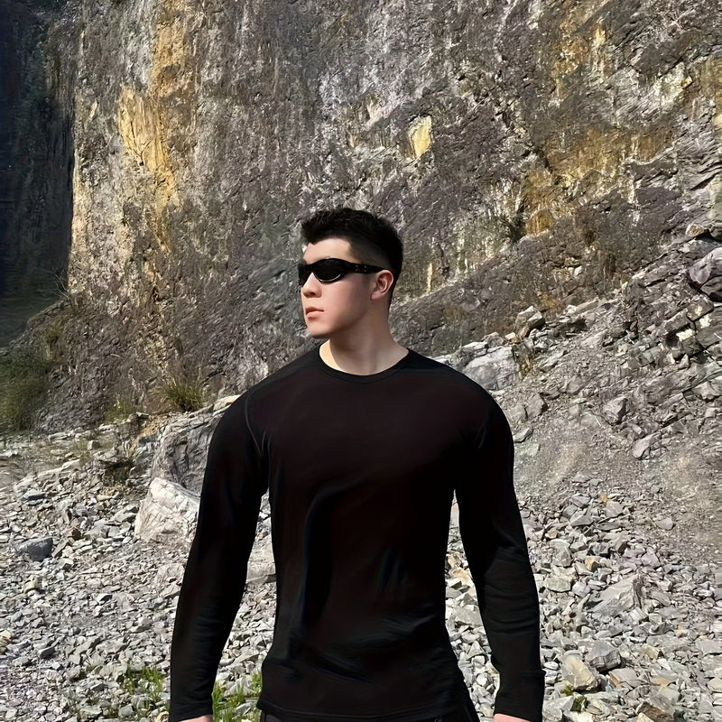 Men's Outdoor Quick-Dry Base Layer for Running, Made of Velvet Velvet.