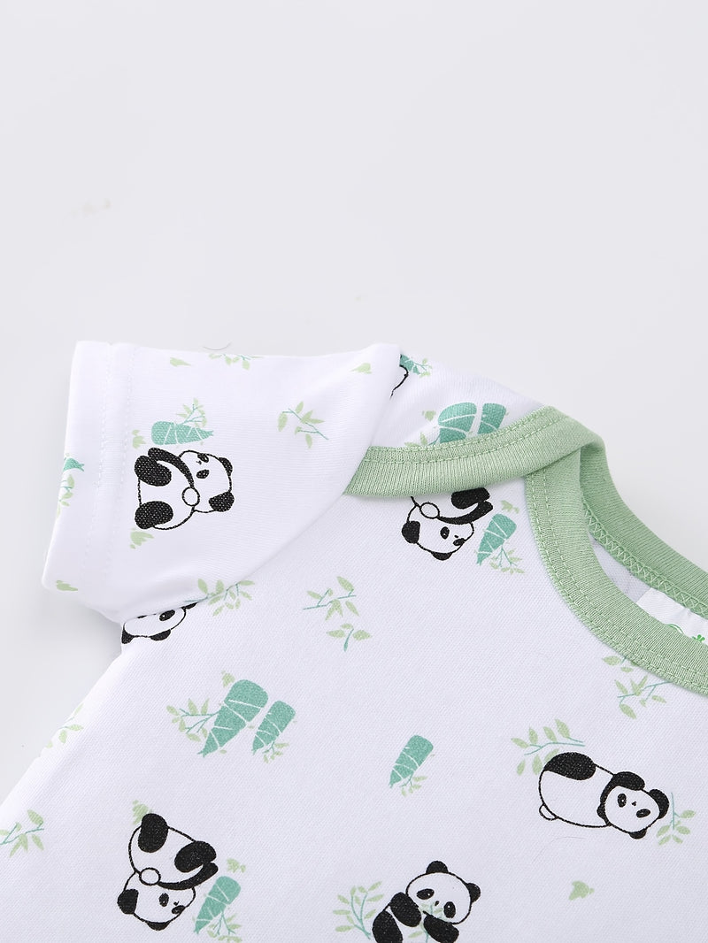 8pcs Set Comfortable and Soft Baby & Kids' Cartoon Panda Print.