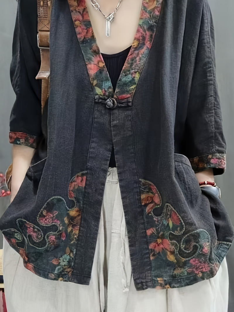 Women’s Spring And Summer Collection Vintage Style Button-Up.