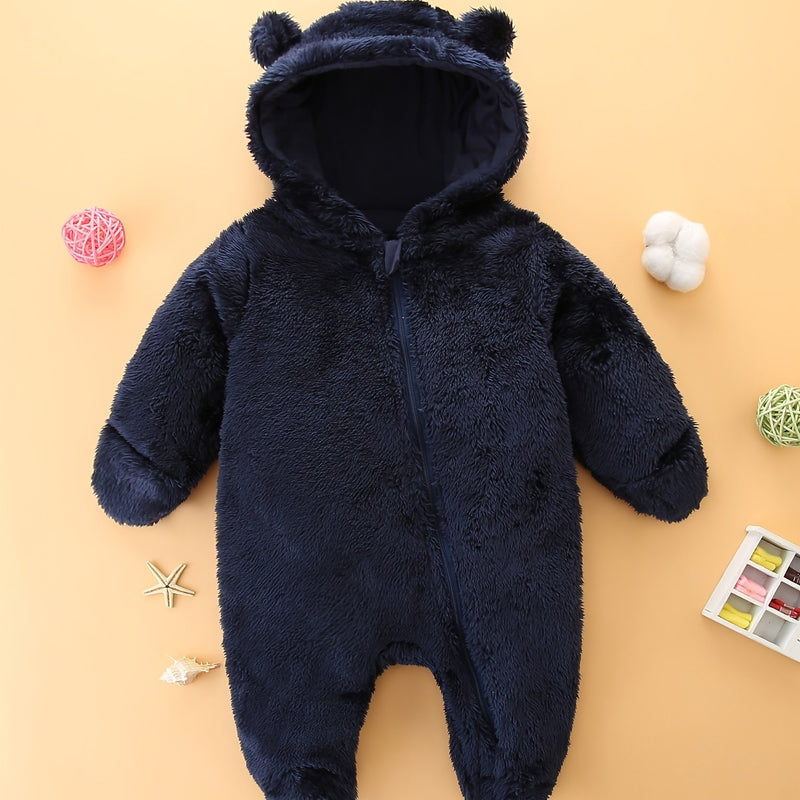 Children's Clothing Autumn Winter Baby Bodysuit Hooded Jacket.