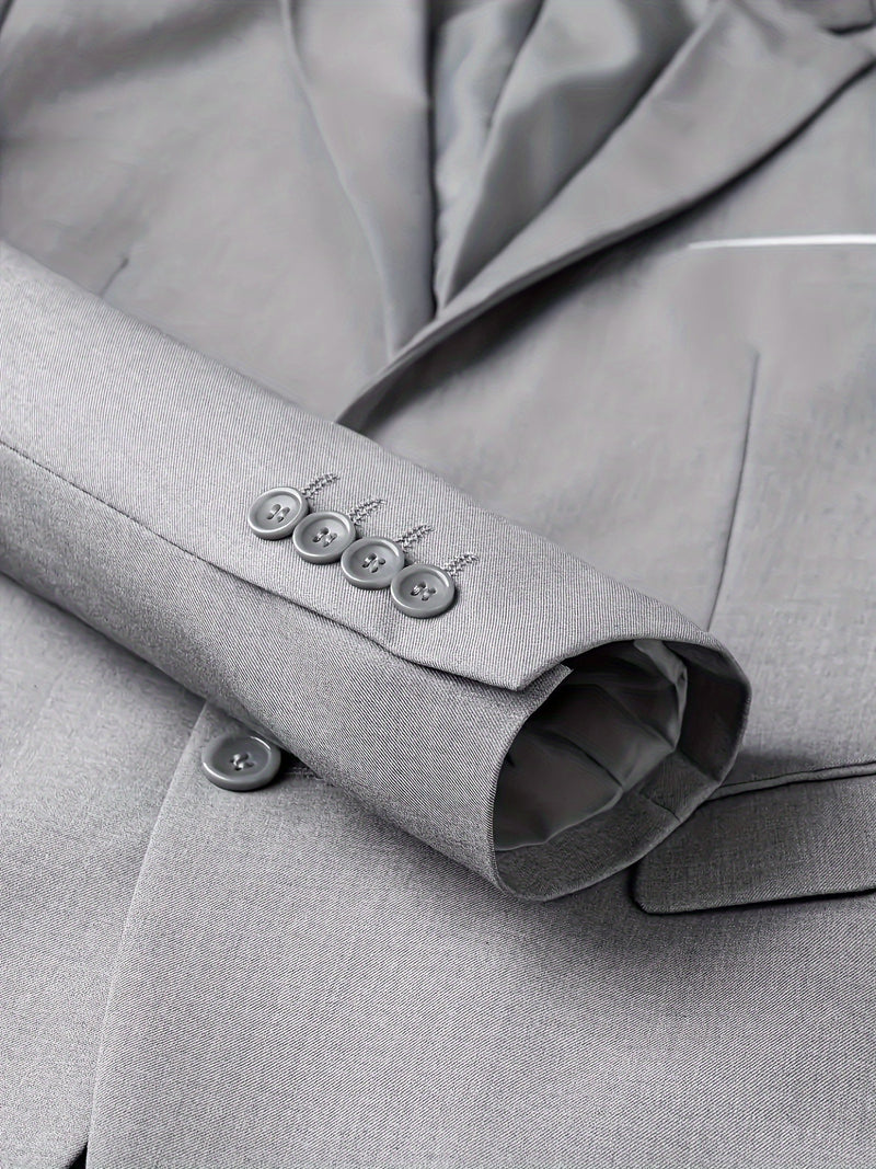 Men's 3pcs Suit Set, Including a Blazer, Vest, And Trousers.