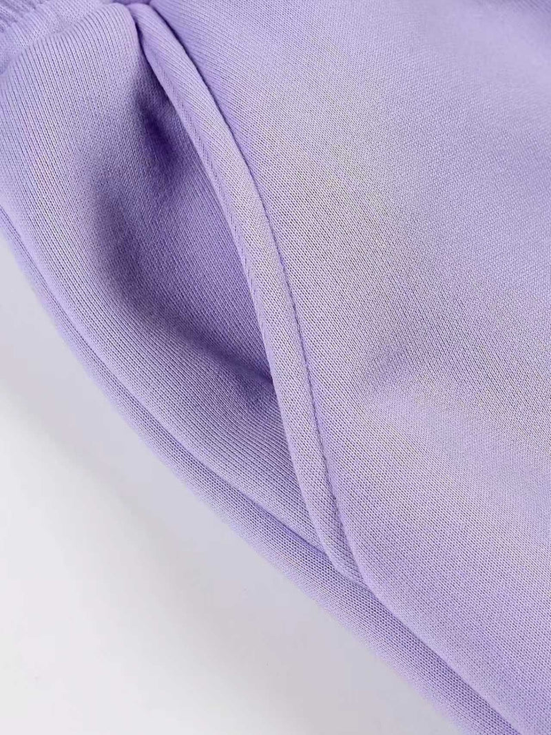 Women's European and American Fashion -Lined Hooded Sweatshirt and Pants.