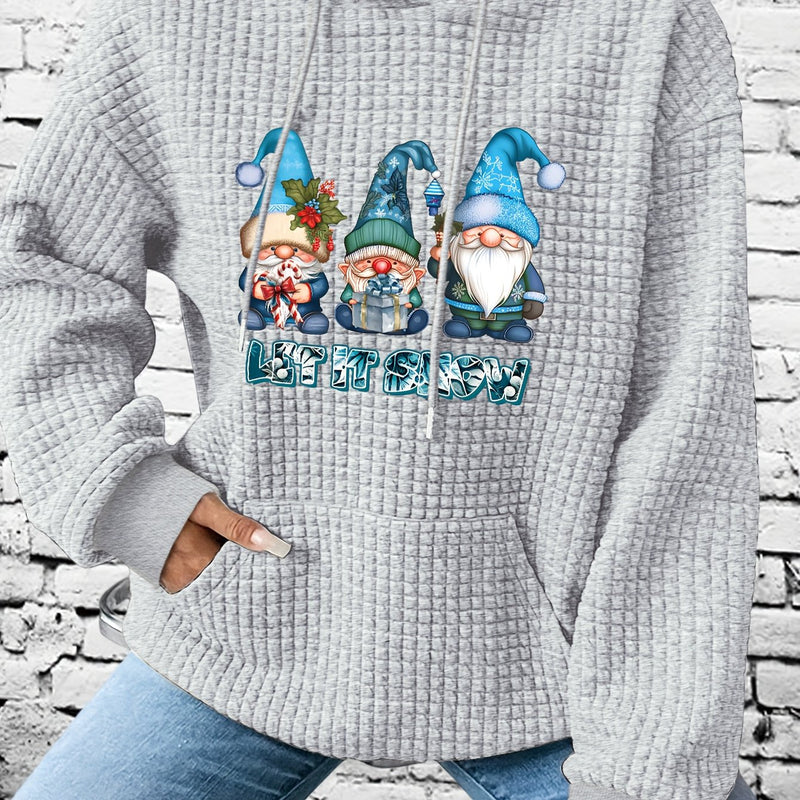 Patterned Waffle Hoodie