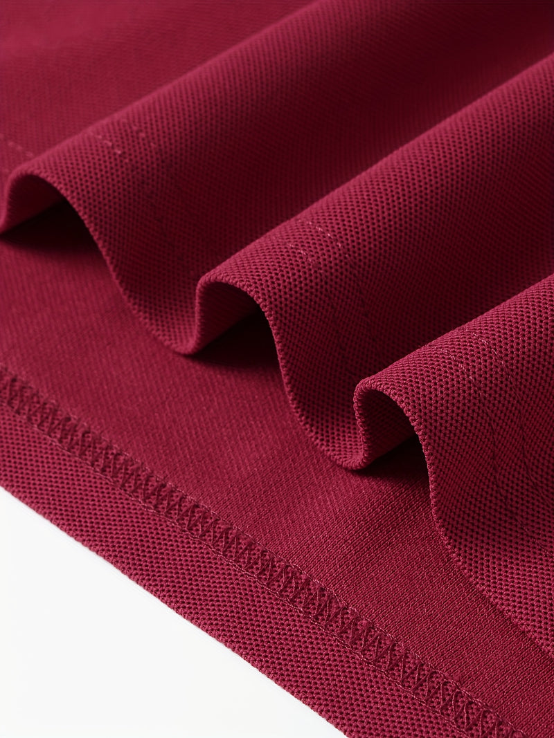 Men's Outdoor Golf and Equestrian Lapel Polo Shirt, Long Sleeve.