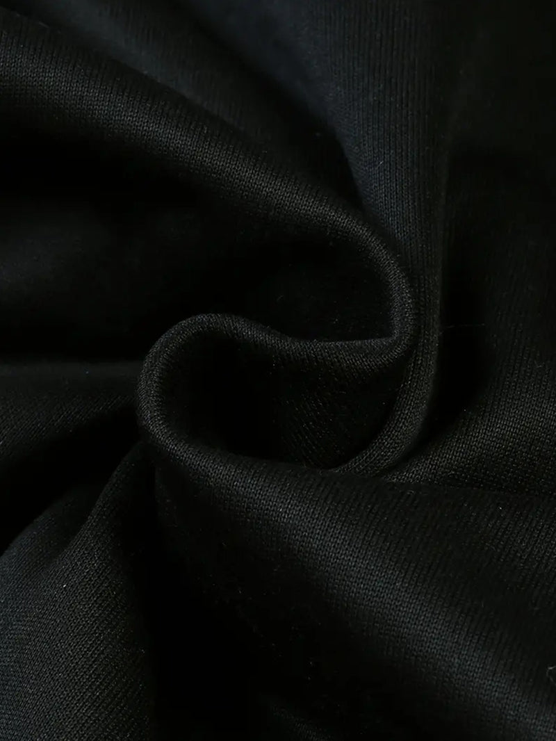 3pcs Trendy Print Sweatshirt, Men's Casual Hooded Sweatshirt.