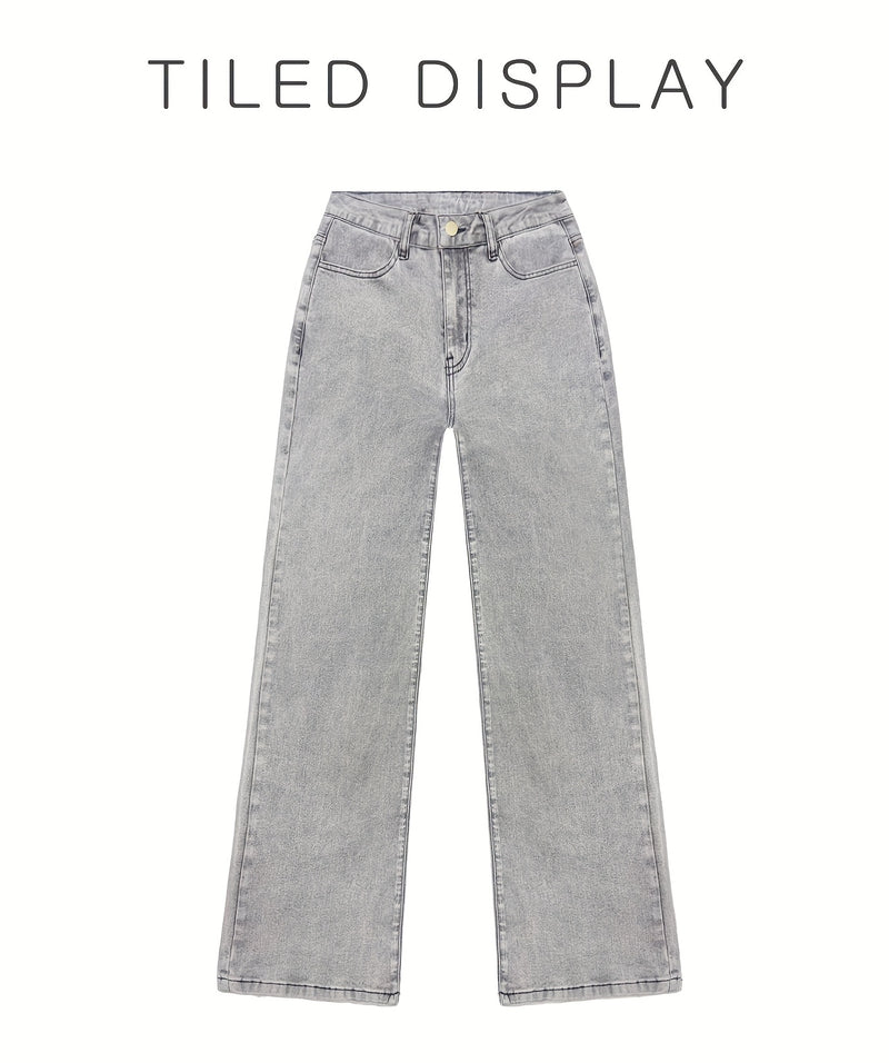 Women's  New Elastic Straight-Leg Jeans.