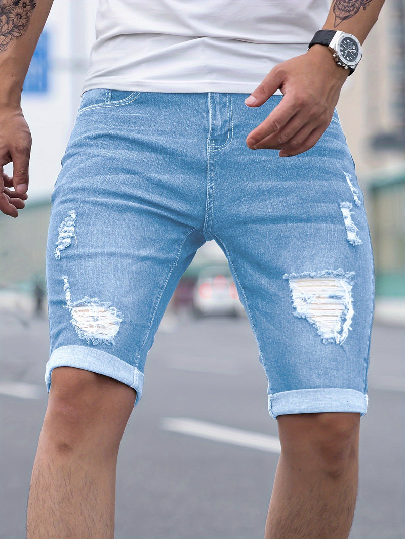 Men'S Denim Shorts.