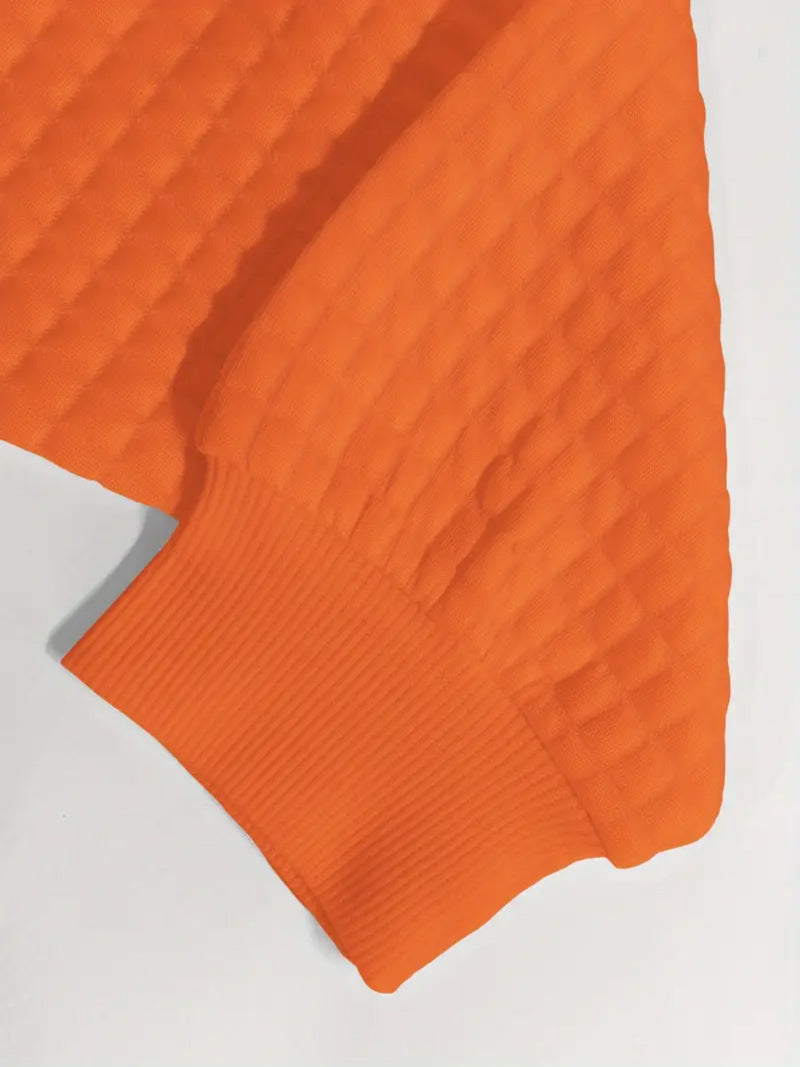 Women's Casual Waffle Zip-Up Hoodie.