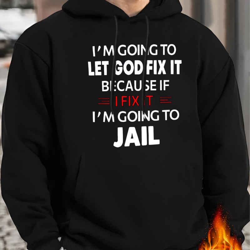 Men's Casual Polyester Hoodie.