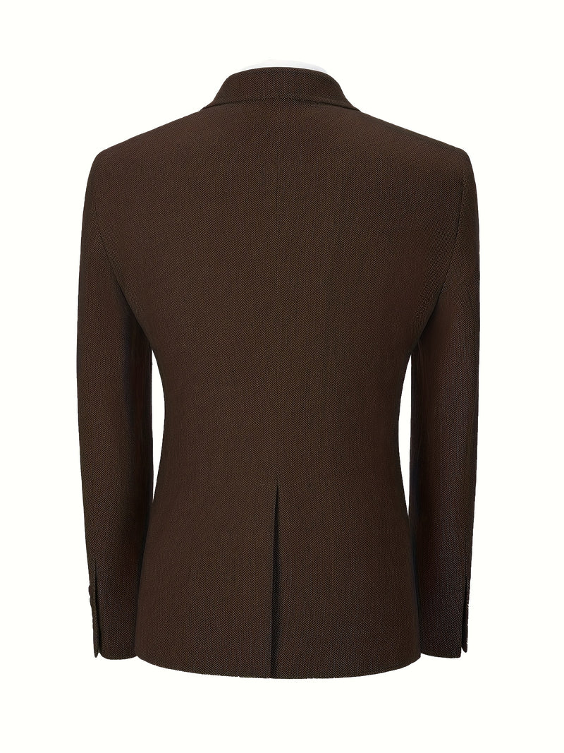 Wool Blend Herringbone Tweed.