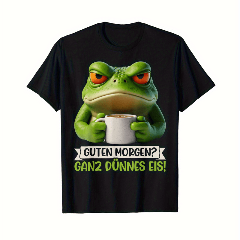 Men’s Funny "Good Morning" Thin Ice Frog T-Shirt.