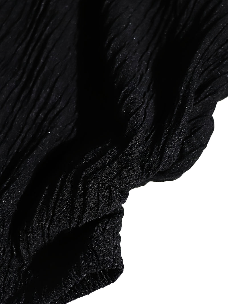 Women's 2pcs Long Sleeve V-Neck Top + Mid-Length Waist-Cinching Side-Tie.