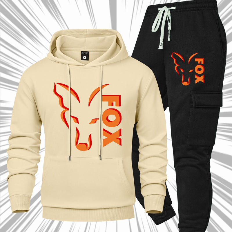 Men's Casual 2pcs Set, Fashion Long Sleeve Streetwear Hoodie.