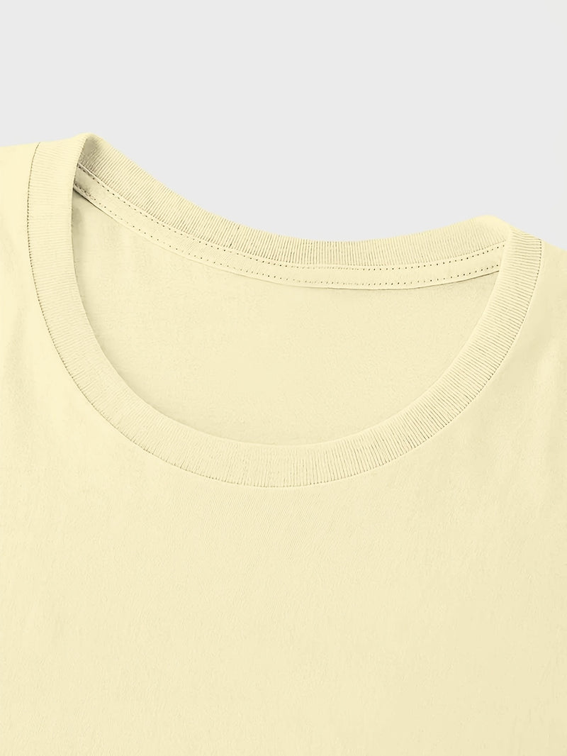 Women’s Printed Round Neck Short Sleeve T-Shirt.