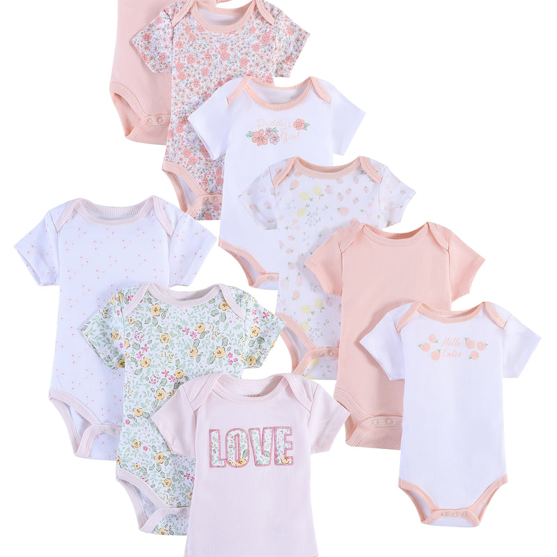 9pcs Newborn Spring And Autumn Summer New Style Romper for Girls.