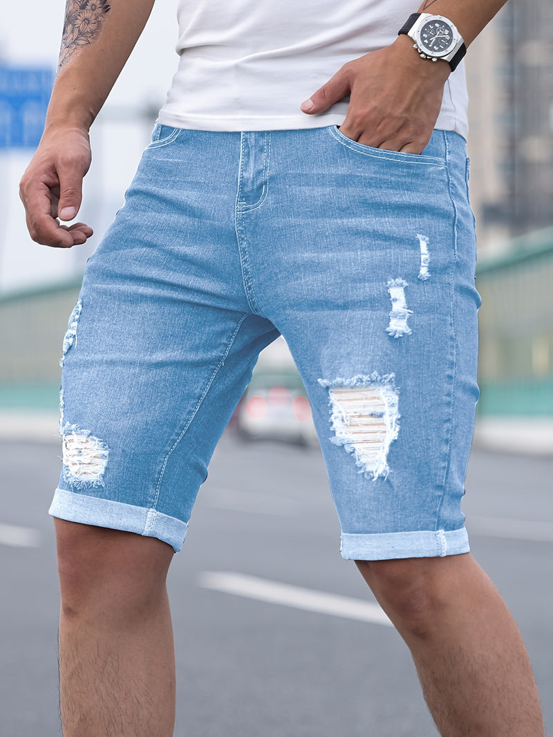 Men'S Denim Shorts.