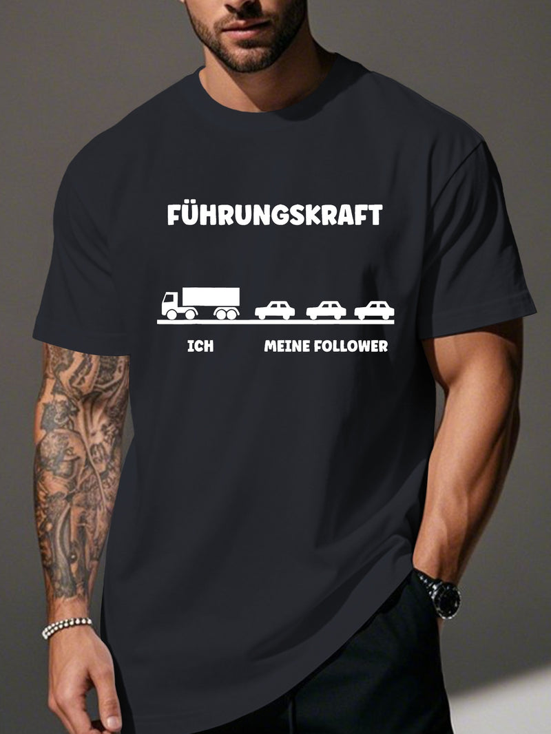 Men’s Humorous German Crinkle Plus Size T-Shirt.