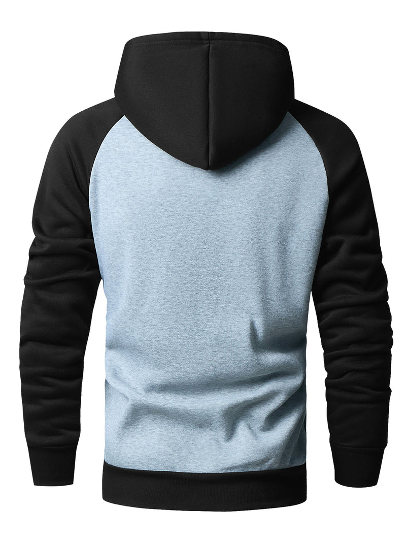 Men's Hooded Color-Blocked Sweatshirt.