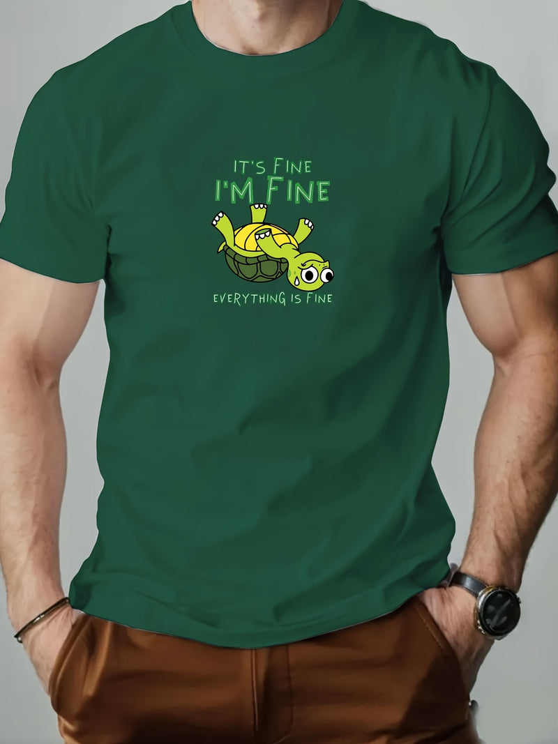 Men's Summer Casual Crew Neck Short Sleeve T-Shirt.