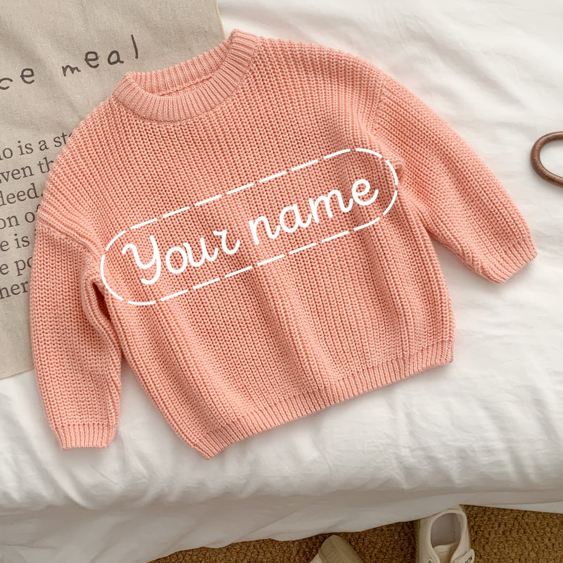 Customizable Girls' Casual Sweater.