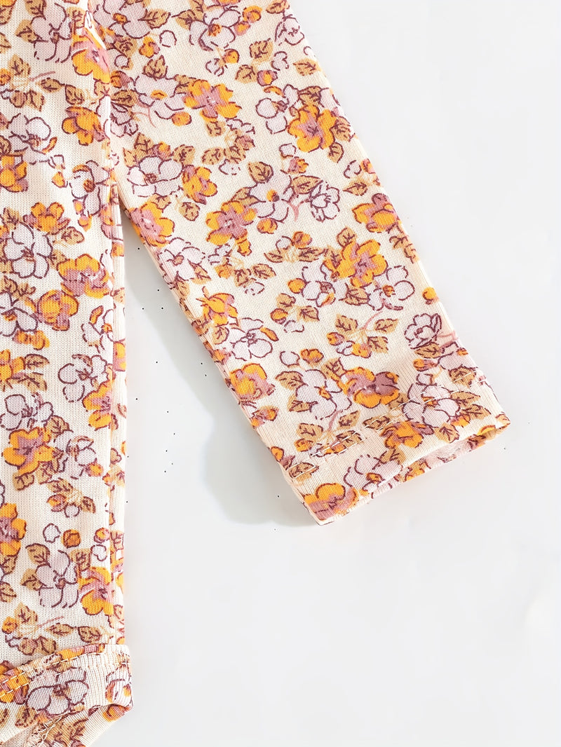 Children's Cartoon Animal Versatile Long-Sleeve Romper 5pcs Set.