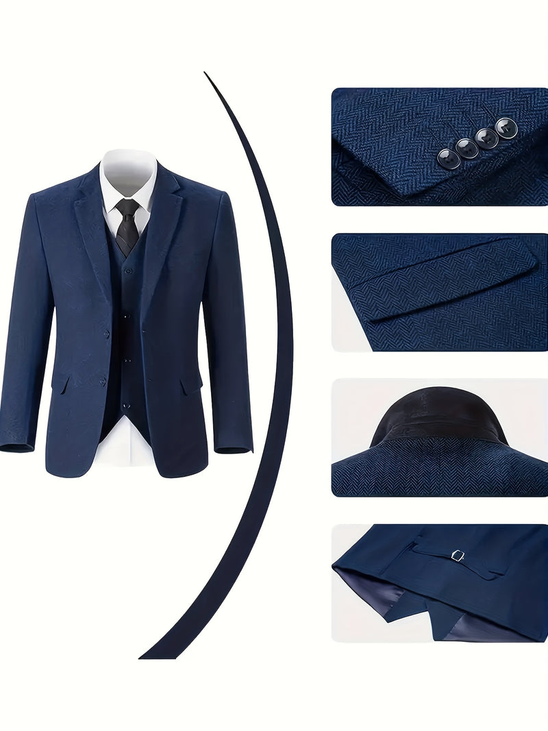 Wool Blend Herringbone Tweed.