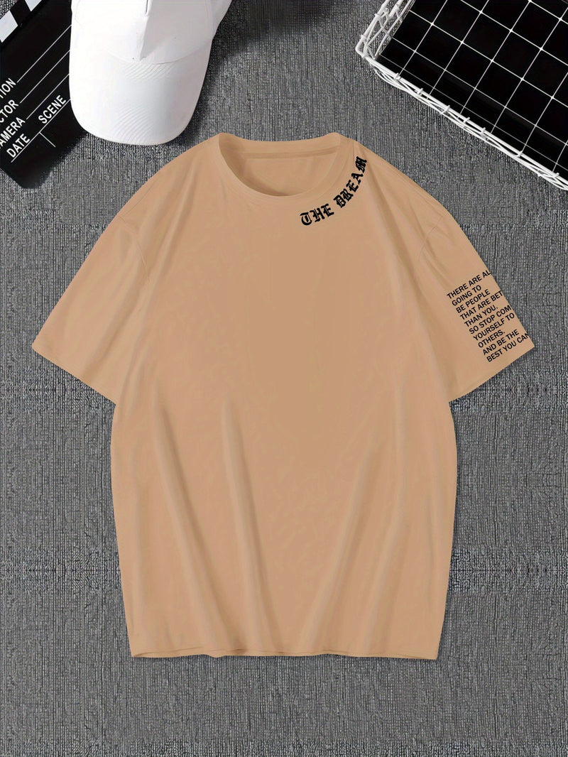 Men's Graphic Print Round Neck Short Sleeve, a Gift for Boyfriends.